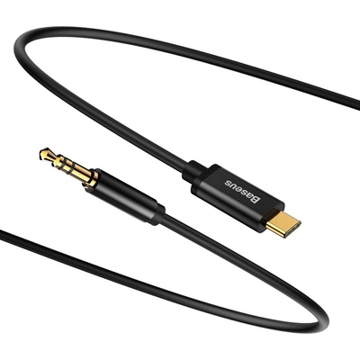 Baseus CAM01-01 USB type C M - Jack 3,5 mm M, 1,2m, černý
