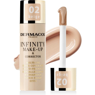 Dermacol Vysoko krycí make-up a korektor Infinity Multi-Use Super Coverage Waterproof Touch 02 Beige 20 g
