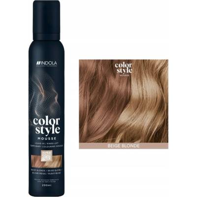INDOLA Tónovací pěna Color Style Mousse 3v1 Perlově Béžová 200 ml