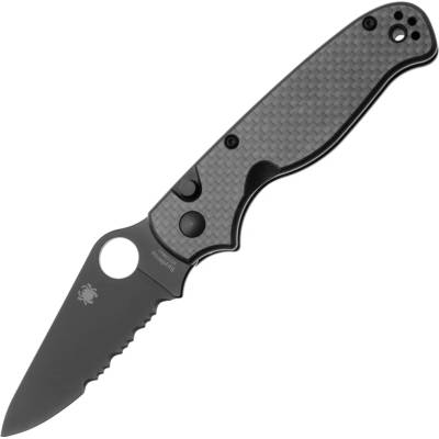 Spyderco ButtonUp 8Cr13MoV Carbon Fiber + G10 Black Blade C275CFPSBK