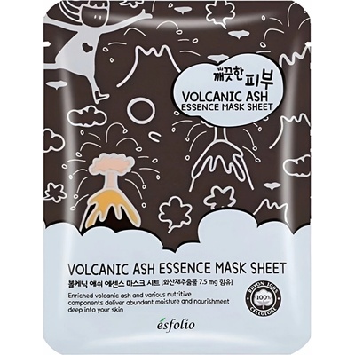 Esfolio Pure Skin Volcanic Ash Essence Mask Sheet Textilní maska se sopečným popelem 25 ml