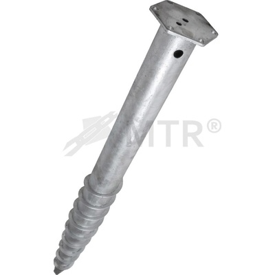 Vrut zemní MTR M žárový pozink Varianta: Vrut zemní MTR M 76 mm 76x800x3mm HEX-120mm M16 žár. Zn – Hledejceny.cz