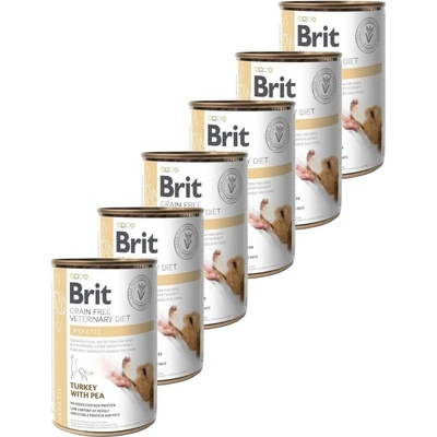 Brit Veterinary Diets GF dog Hepatic 6 x 400 g