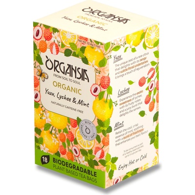 ORGANSIA Yuzu ychee & mint ovocno bylinný čaj BIO 18 ks