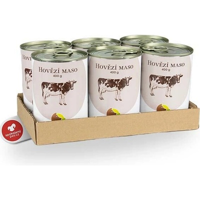 Bohemia Pet Food Hovädzie mäso vo vlastnej šťave 6 x 400 g