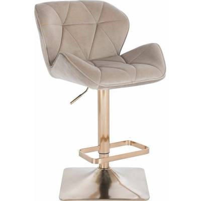 LuxuryForm Design Milano Velur na zlatej hranatej podstave / latte