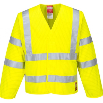 Portwest FR85 Hi Vis Antistatická blúza Plameňu odolná žltá