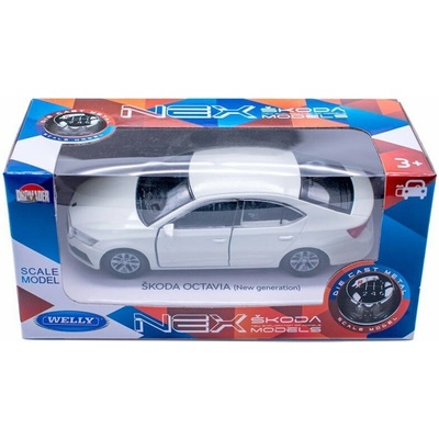Dromader Czech Welly Nex - 1:39 Škoda Octavia White (130-02856W) 1:34