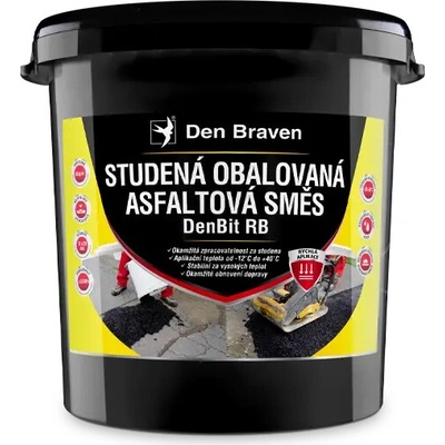 Studená obalovaná asfaltová směs DenBit RB černá kbelík 25 kg