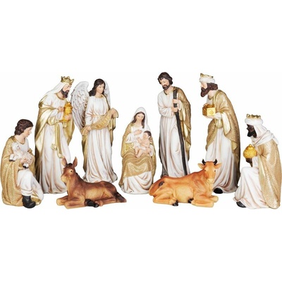 Dekorácia MagicHome, betlehém, 9-dielny, polyresin, výška max. 25 cm
