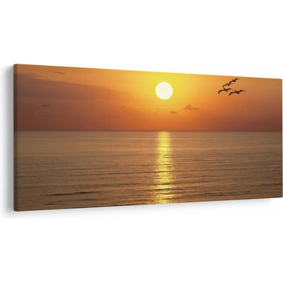 Obraz - Západ slnka nad oceánom, jednodielne 250x125 cm