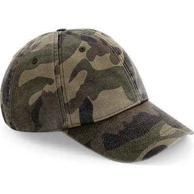 Beechfield B 655 Vintage 6 panelová nízkoprofilová COT530655z3599-vintage jun Maskáčová jungle vintage