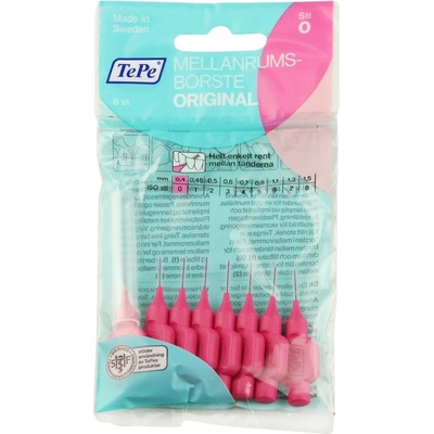 TePe Original mezizubní kartáčky 0,4 mm 8 ks sáček – Hledejceny.cz