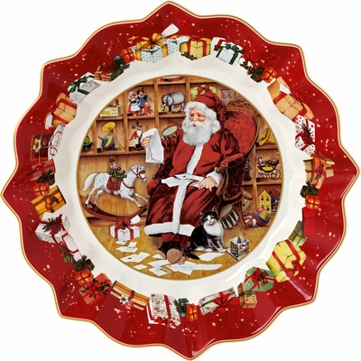 Villeroy & Boch Talíř/miska na cukroví Santa rozdává dárky 25 cm Toy's Fantasy