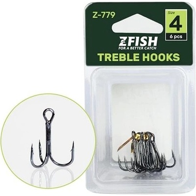 Zfish trojháčky Treble Hooks Z-779 vel.4 6 ks