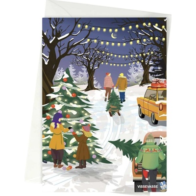ViSSEVASSE Vánoční přání Picking The Perfect Tree, multi barva, papír – Hledejceny.cz