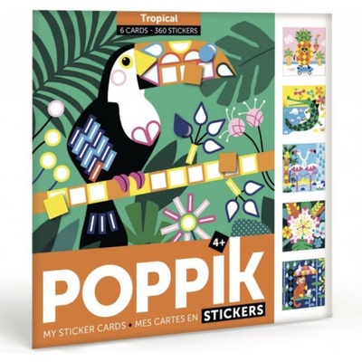 Poppik Kreativní samolepkové karty V džungli