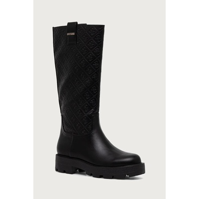 Guess kozačky nad kolena dámské YAILYN FLFLYI.ELE11.BLACK