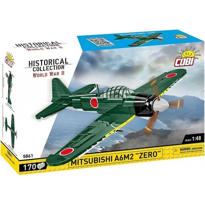 Cobi 5861 World War II Japonské stíhacie lietadlo Mitsubishi A6M2 Zero 1:48