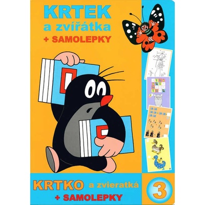 AKIM Krtkův blok samolepkový s aktivitami Krteček a zvířátka A4