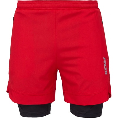 RDX T16 COMPRESSION MMA SHORTS 2V1 červená čierna