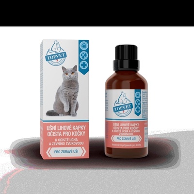 Topvet Ušní lihové kapky OČISTA pro kočky 50 ml – Hledejceny.cz