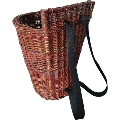 HRADIL H211 proutěný koš na dřevo nůše zaoblená s popruhem tmavá 60x45cm – Hledejceny.cz