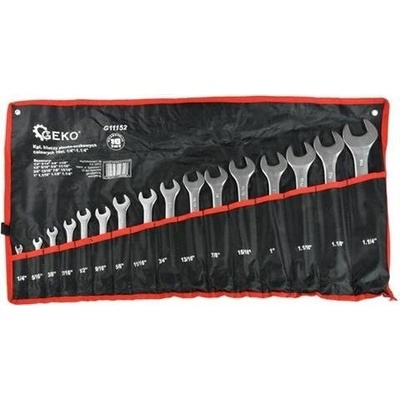 Geko Kľúče očko vidlicové nástenné 16ks 1/4"-1,1/4" G11152