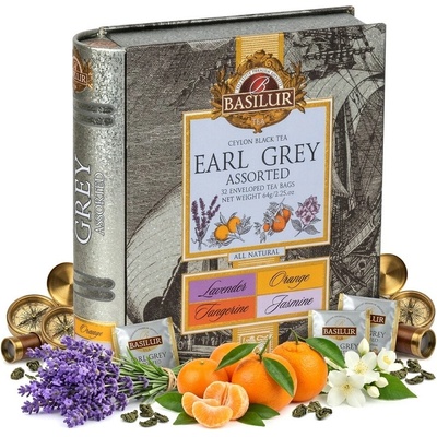 BASILUR Earl Grey Book Assorted plech 32 x 2 g
