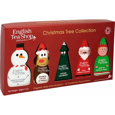 English Tea Shop BIO Vianočný čaj kolekcia vianočný stromček 10 pyramídiek