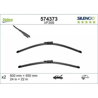 Valeo Silencio Flat Blade set 600+550 mm VA 574373