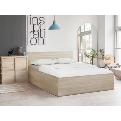 Textilomanie Sofia dub sonoma s laťkovým roštem matrace Deluxe 10 cm