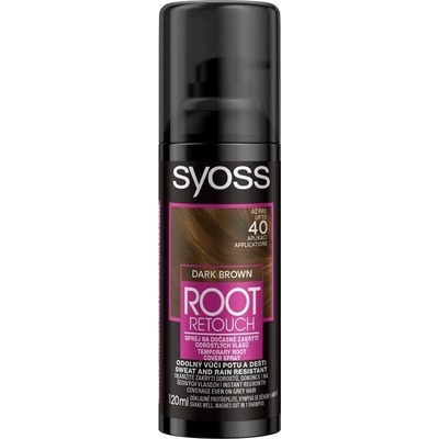 Syoss Root Retouch sprej pro zakrytí odrostů tmavě hnědý 120 ml