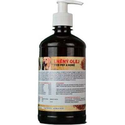 Zeus Lněný olej pro koně a psy 500 ml