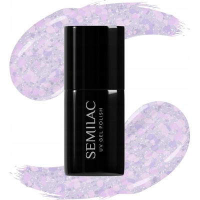 Semilac Hybridní lak na nehty Crushed Ice 7ml 492 Icy Lavender Bliss