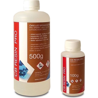 CB Resin PRO epoxidová pryskyřice na šperky licí čirá 600 g
