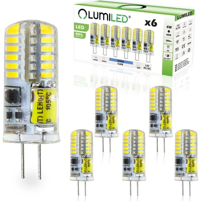 Lumiled 6x LED žárovka G4 CAPSULE 4W = 30W 380lm 6500K Studená bílá 360°