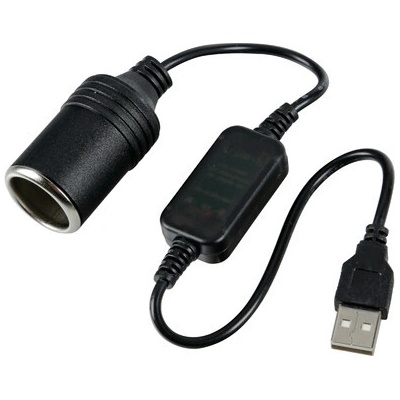Měnič napětí z USB na zásuvku autozapalovače 12V LAMPA