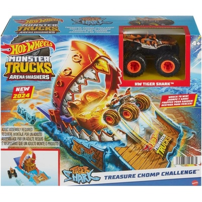 Mattel Hot Wheels Monster Trucks Závod o poklad TIGER SHARK, HTP17
