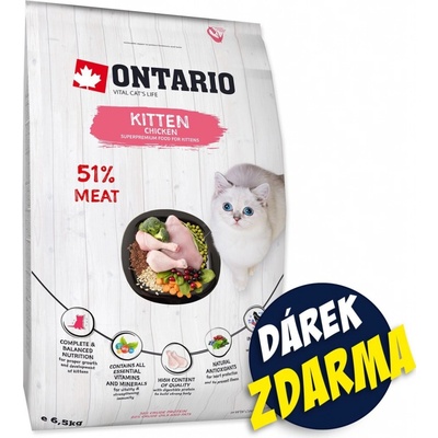 Ontario Kitten Chicken 6,5 kg – Hledejceny.cz