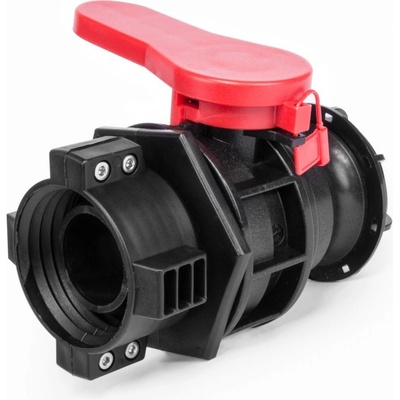 BRADAS Kulový ventil pro kontejner na vodu IBC, vstup S60x6 s vývodem Camlock Typ A 2" s uzávěrem BR-IBCS60F-BAVCGA