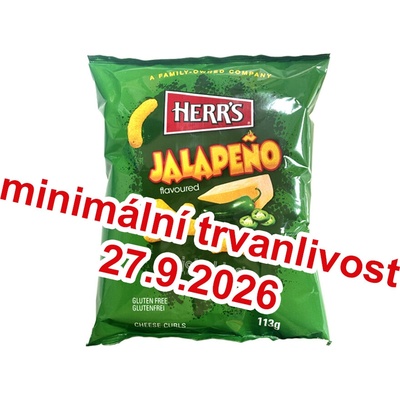 Herr's Cheese Curls Sýr & Jalapeño americké kukuřičné křupky 113 g