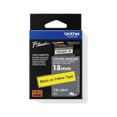 Brother originál páska do tlačiarne štítkov Brother TZE-S641 černý tlač/žltý podklad laminovaná 8 m 18 mm extrémne adhezívna