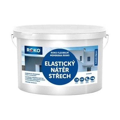 Rokospol Roko flexibilní membrána elastický nátěr střech světle šedá 8 kg