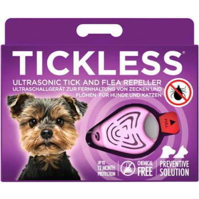 Tickless Pet ultrazvukový odpudzovač kliešťov a bĺch ružový