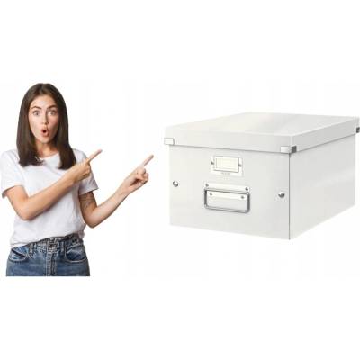 Leitz Stredná krabica Click & Store perleťovo biela