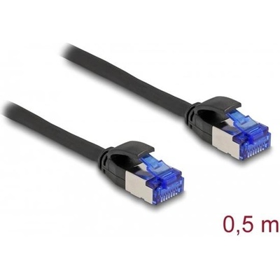 Delock 80226 RJ45, Cat.6A, S/FTP, tenký, 0,5m, černý