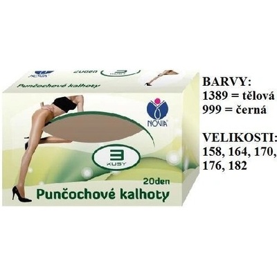 Novia multipack 3 páry v krabičce tělová