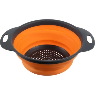 Ruhhy Skládací silikonový cedník 24 cm oranžovošedý