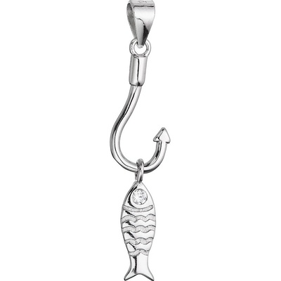Pavona Stříbrný přívěsek ryba na háčku 14054.1 crystal